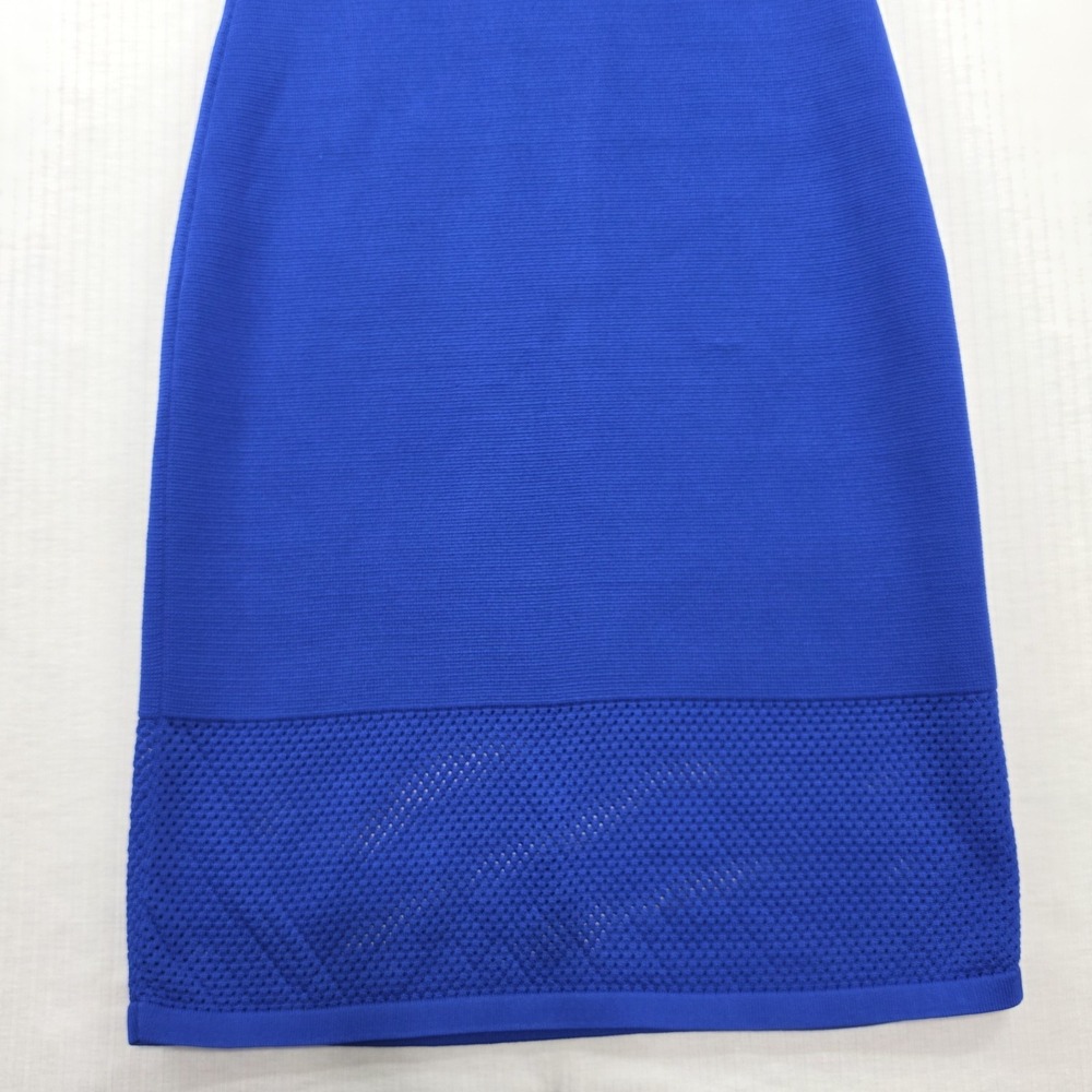 Michael Kors Royal Blue Sleeveless Bodycon Dress Size S Preppy Modern Date Night - Picture 4 of 13